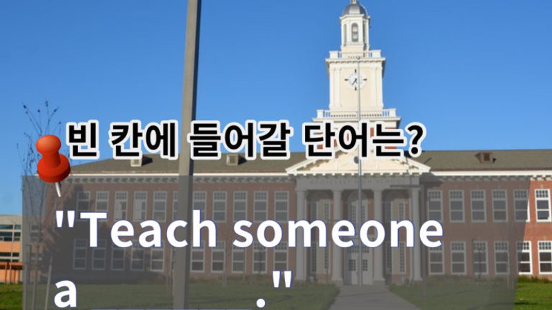 “Teach someone a _____”: 벌 주다 (빈 칸에 들어갈 말은??)