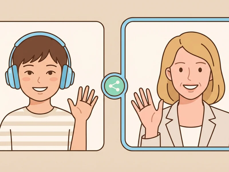 원어민 선생님과 대화하는 아이